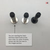 Pro Wall Mounted Door Stop - Satin Stainless Steel - 30x70mm