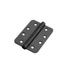 Cratus Exterior Matt Black Radius Cornered Ball Bearing Hinges - 102x75x3mm - Single Hinge