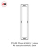 Six Folding Door & Frame Kit - Eco-Urban® Baltimore 1 Pane DD6201F 3+3 - Frosted Glass - Colour & Size Options