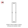 Five Folding Door & Frame Kit - Eco-Urban® Baltimore 1 Pane DD6201F 3+2 - Frosted Glass - Colour & Size Options