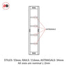 Five Folding Door & Frame Kit - Eco-Urban® Bedford 5 Panel DD6205P 4+1 - Colour & Size Options