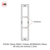 Three Folding Door & Frame Kit - Eco-Urban® Berkley 2 Pane 1 Panel DD6206C 3+0 - Clear Glass - Colour & Size Options