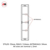 Five Folding Door & Frame Kit - Eco-Urban® Brooklyn 4 Pane DD6204C 4+1 - Clear Glass - Colour & Size Options
