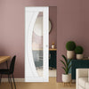 Ravello White Single Absolute Evokit Pocket Door - White Primed - Clear Glass
