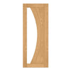 Top Mounted Black Sliding Track & Double Door - Ravello Oak Door - Clear Glass - Prefinished