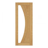Top Mounted Black Sliding Track & Door - Ravello Oak Door - Clear Glass - Prefinished