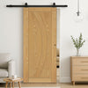 Top Mounted Black Sliding Track & Door - Ravello Oak Door - Prefinished