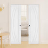 Ravello White Double Evokit Pocket Doors - White Primed