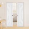 Ravello White Double Evokit Pocket Doors - Prefinished