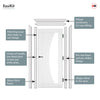 EasiKit Internal Door and Frame Kit - Ravello White Primed Internal Door - Clear Glass