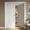 Ravello White Primed Flush Internal Door Pair