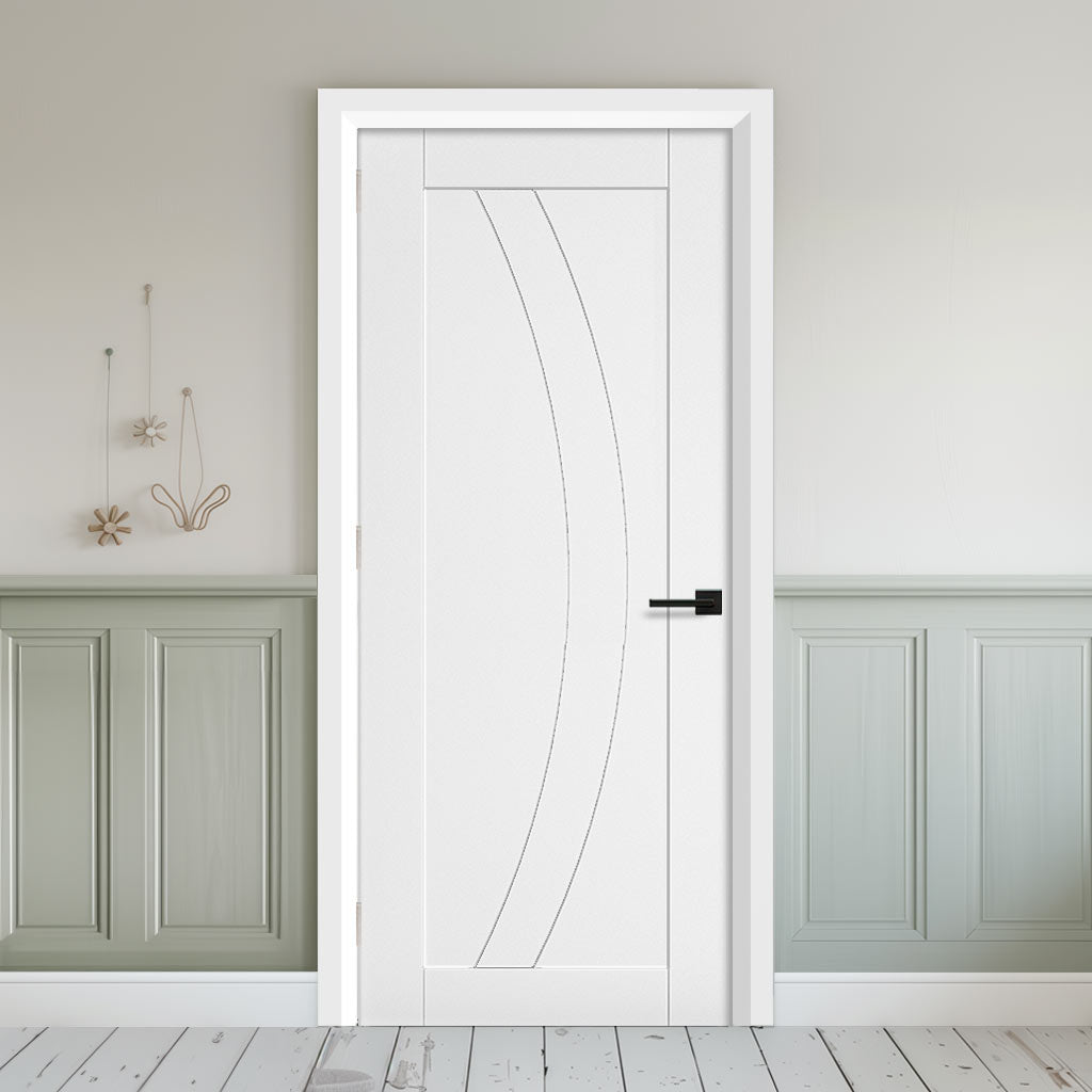 EasiKit Internal Door and Frame Kit - Ravello White Primed Flush Internal Door