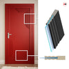 Urban Deco® Solid Wood Internal Door UK Made - Pillar Box Red Premium Primed - Bespoke Sizes