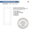 UK Made to Measure - Redford 1L Interior Door - Reeded Glass - Premium Primed - 7 Colour Options