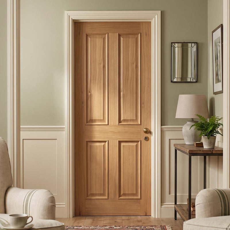 Regency Oak 4 Panel Internal Door - Raised Mouldings