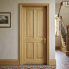 FD30 Fire Internal Door, Regency 4 Panel Oak Internal Door - No Raised Mouldings - 1/2 Hour Fire Rated - Prefinished