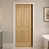 Regency 4P Oak Evokit Pocket Fire Door - 30 Minute Fire Rated - No Raised Mouldings