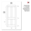Made to Measure Exterior Colonial 4 Panel Front Door - 45mm Thick - Seven Colour Options