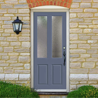 Image: Made to Measure Exterior Straight Top Richmond Front Door - 45mm Thick - Six Colour Options - Double Glazing