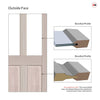Made to Measure Exterior Straight Top Richmond Front Door - 45mm Thick - Seven Colour Options - Double Glazing