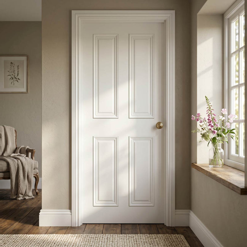 Rochester White Primed Internal Door - Raised Mouldings