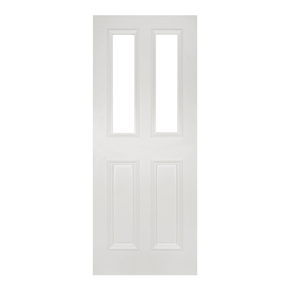 EasiKit Internal Door and Frame Kit - Rochester Clear Glazed White Primed Internal Door