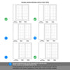 ThruEasi White Room Divider - SA 15L Clear Glass Primed Door Pair with Full Glass Side