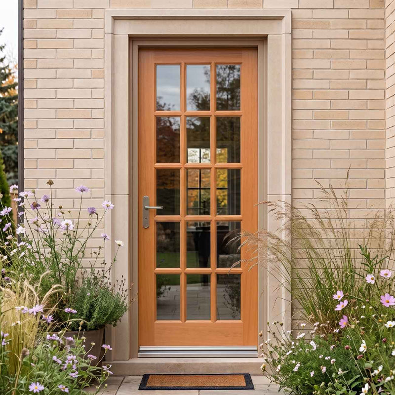 SA77 External Hardwood Front Door - Clear Glass
