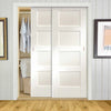 Minimalist Wardrobe Door & Frame Kit - Two Shaker Doors - White Primed