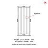 Sintra 4 Pane Solid Wood Internal Door UK Made DD6428G Clear Glass - Eco-Urban - Colour Options