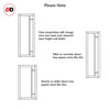 Sirius Tubular Stainless Steel Track & Solid Wood Door - Eco-Urban® Suburban 4 Pane Door DD6411G Clear Glass(2 FROSTED CORNER PANES)- 6 Colour Options