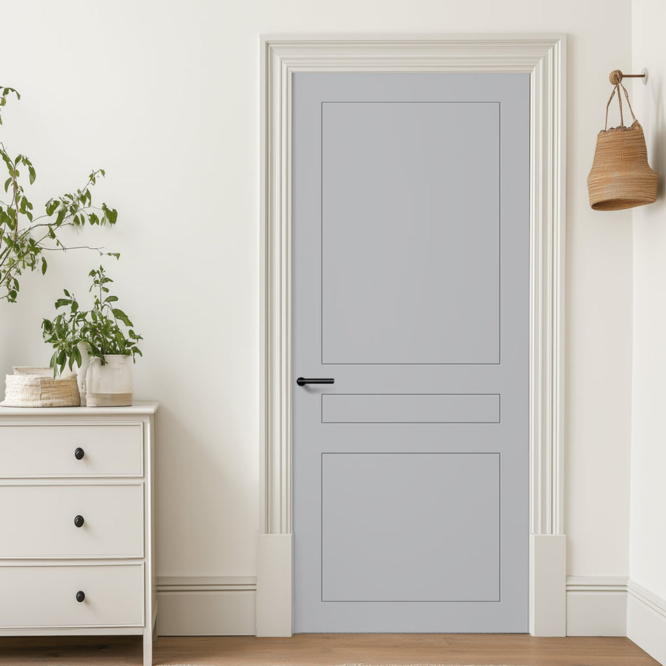 V-Line® Grooved Flush Door V081 - Premium Primed - Six Colour Options