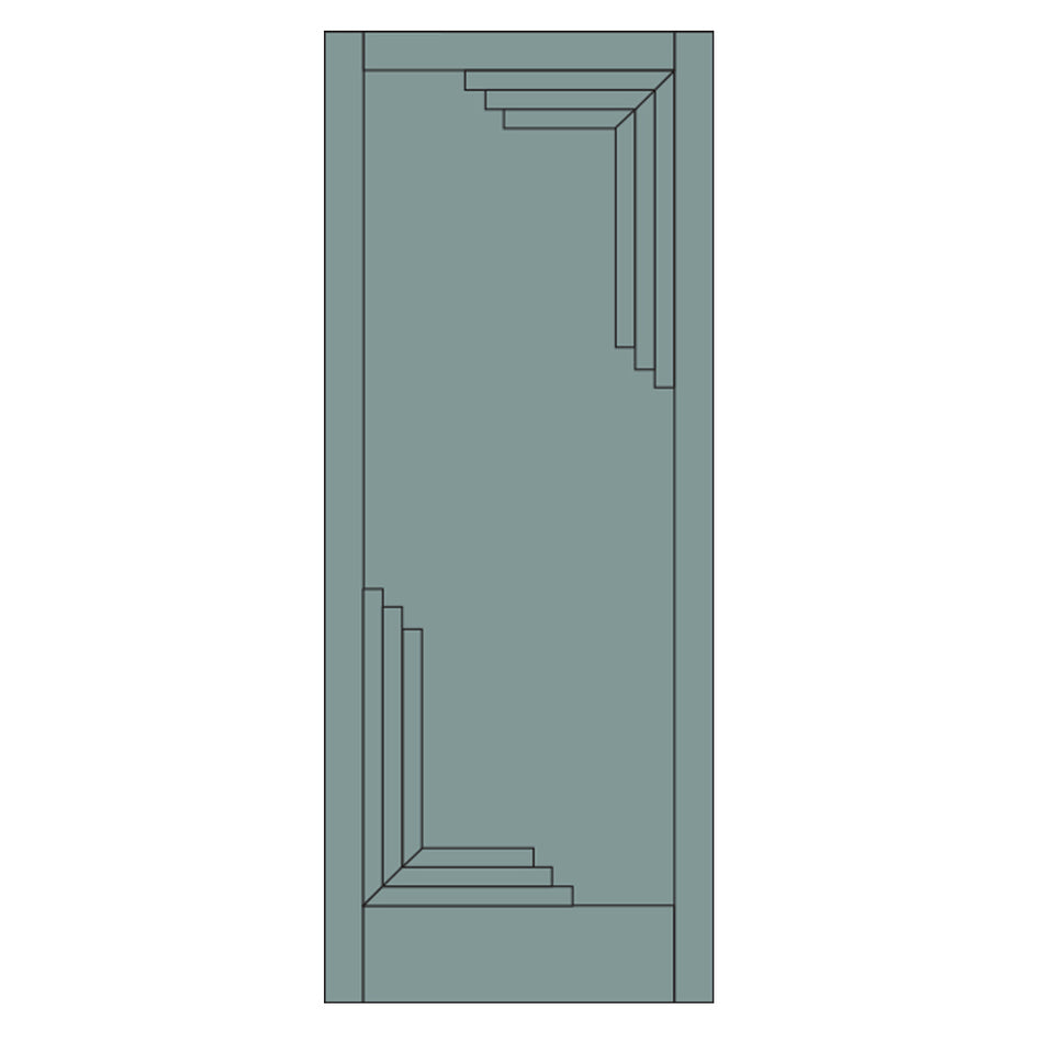 Urban Deco® Solid Wood Internal Door UK Made - Sage Sky Premium Primed - Bespoke Sizes