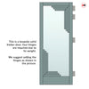 Urban Deco® Solid Wood Internal Door UK Made - Clear Glass - Sage Sky Premium Primed - Bespoke Sizes