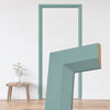 Made to Size Thruframe Interior Sage Sky Primed MDF Door Lining Frame and Modern Architrave Set - Suits Single Doors