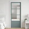Staten 3 Pane 1 Panel Solid Wood Internal Door UK Made DD6310G - Clear Glass - Eco-Urban - Colour Options