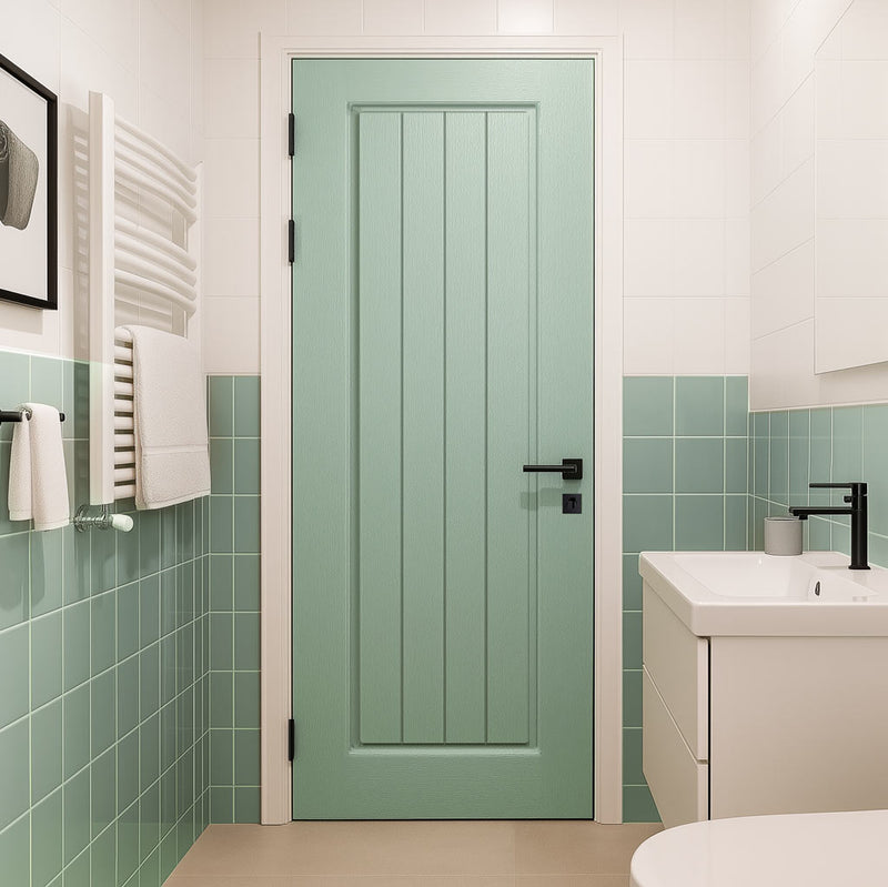 Samantha Chartwell Green Grained Internal PVC Door - Suitable for Bathrooms
