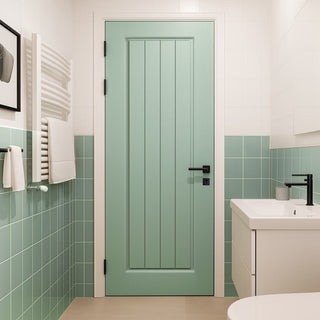 Image: Samantha Chartwell Green Grained Internal PVC Door - Ideal for Bathrooms