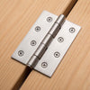 8x Ares Loft Style Satin Stainless Steel Hinges - 102x67mm