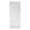 Top Mounted Black Sliding Track & Door - Seville White Primed Flush Door
