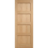 Shaker Oak 4 Panel Door - 1/2 Hour Fire Rated - Prefinished