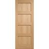 Shaker Oak 4 Panel Door - 1/2 Hour Fire Rated - Prefinished