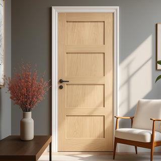 Image: Friendly Value - Classic Oak Shaker Internal Door - Unfinished