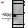 Sheffield 5 Pane Solid Wood Internal Door Pair UK Made DD6312 - Clear Reeded Glass - Eco-Urban® Shadow Black Premium Primed