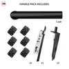 Shelton Double Door Lever Handle Pack - 6 Radius Cornered Hinges - Matt Black