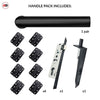 Shelton Double Door Lever Handle Pack - 8 Radius Cornered Hinges - Matt Black