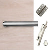 Shelton Bathroom Handle Pack - 4 Radius Cornered Hinges - Satin Stainless Steel