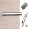 Shelton Bathroom Handle Pack - 4 Radius Cornered Hinges - Satin Stainless Steel