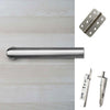 Shelton Double Door Lever Handle Pack - 6 Radius Cornered Hinges - Satin Stainless Steel