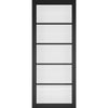 Shoreditch Black Double Evokit Pocket Doors - Prefinished - Clear Glass - Urban Collection